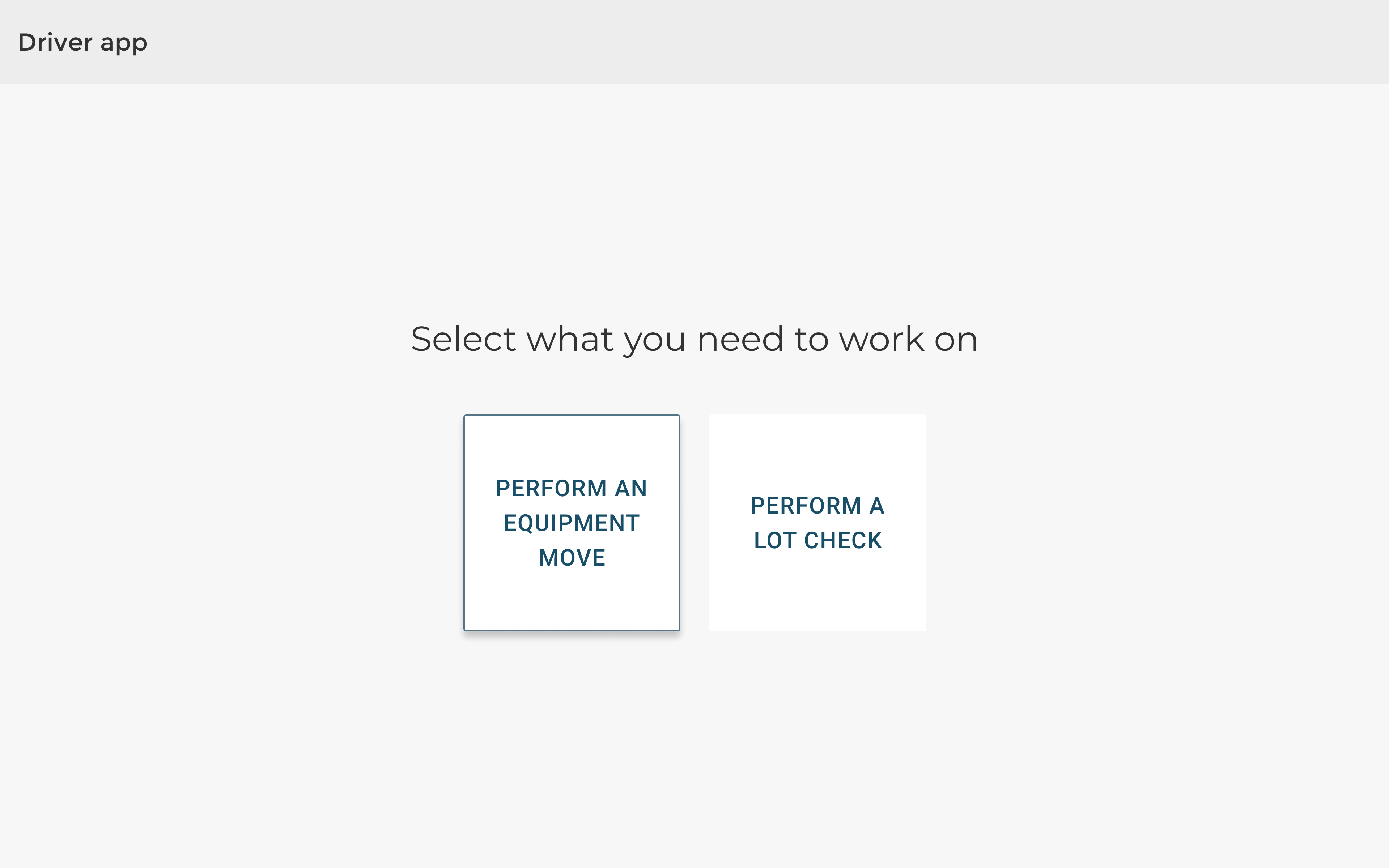 Drivers app mockup